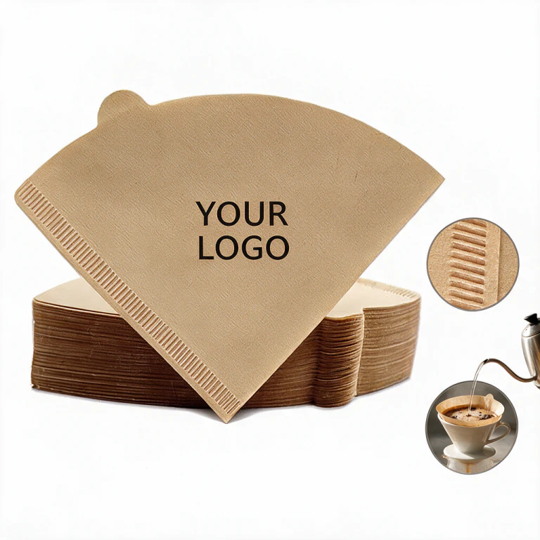 Disposable Natural Paper Cone Coffee Filters for Pour Over 1-4 Cups