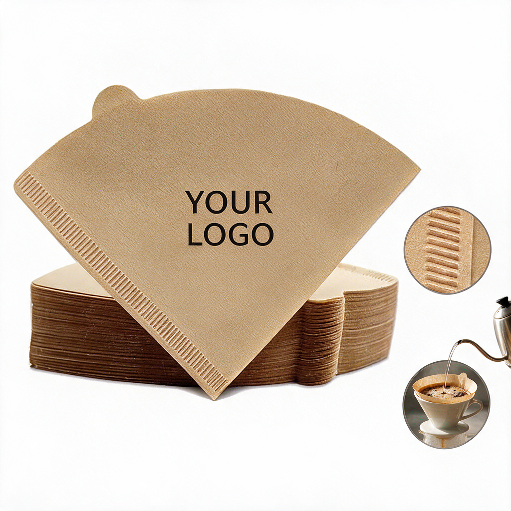 Disposable Natural Paper Cone Coffee Filters for Pour Over 1-4 Cups