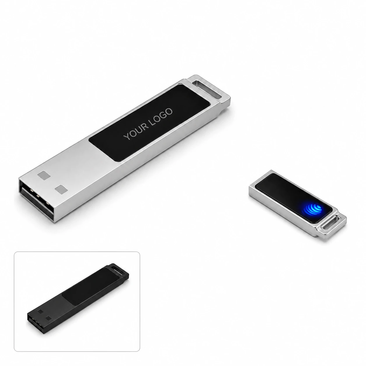 Metal Waterproof High-Speed Engraved Luminous USB Flash Drive