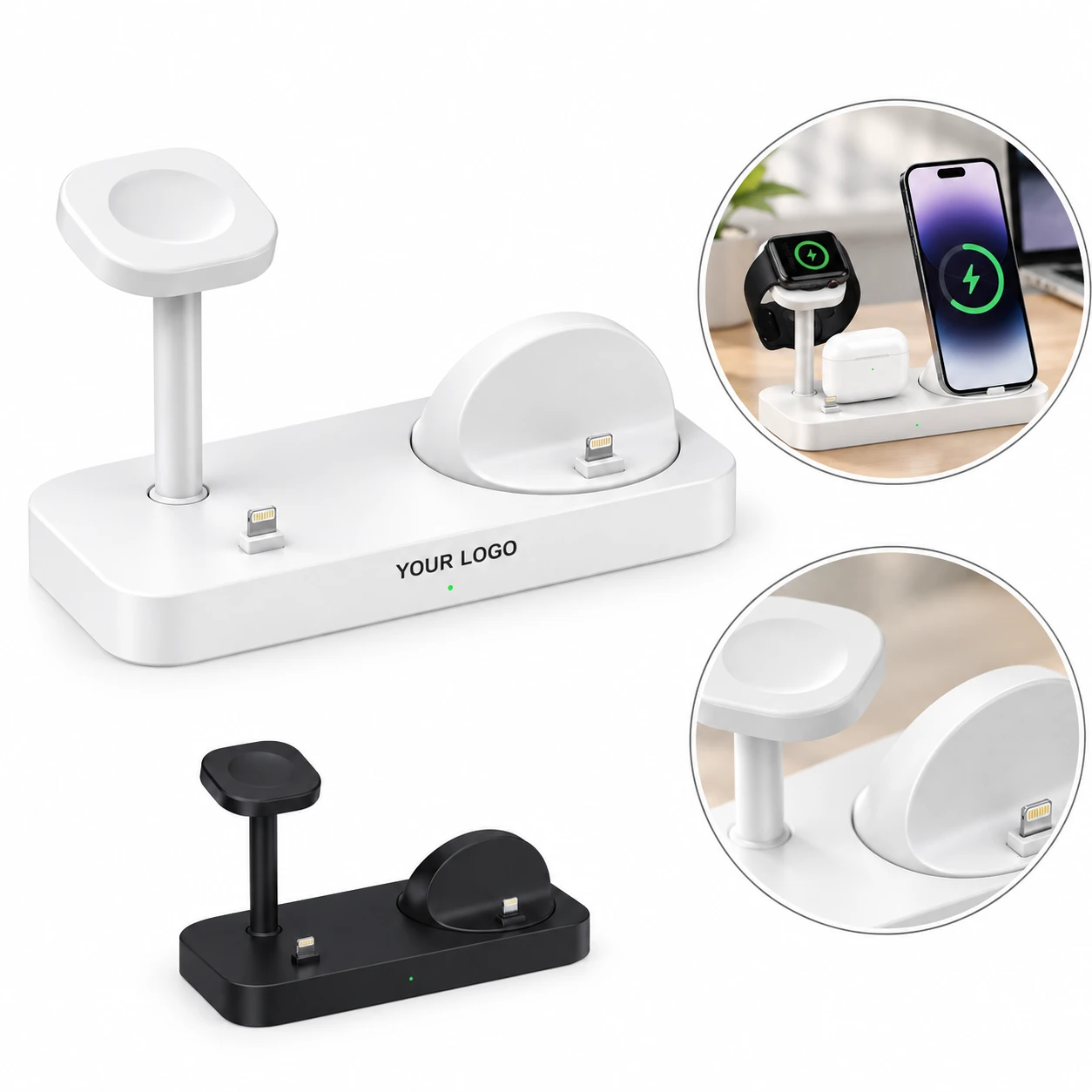 New 3-in-1 Mobile Phone Earphone Watch Dock Wireless Charger