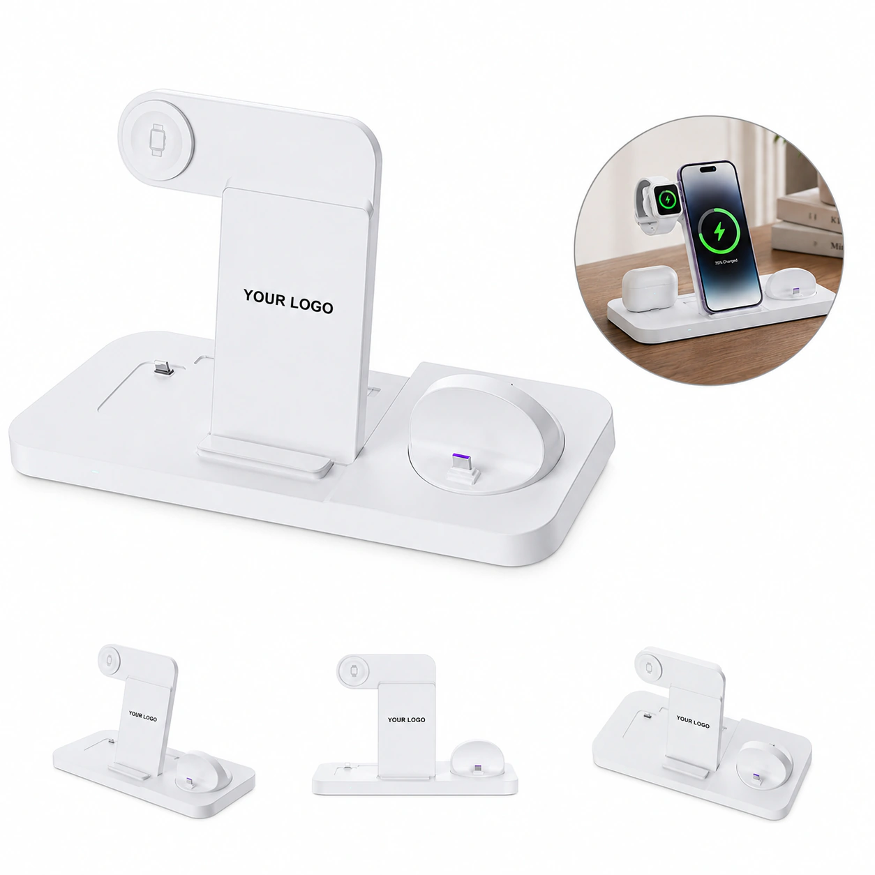 6-in-1 Portable Foldable Wireless Fast Charging Stand