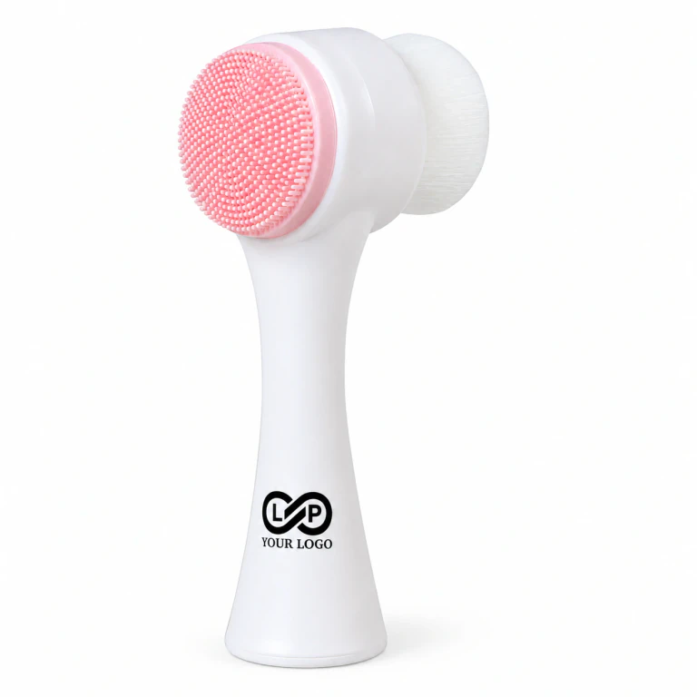 2-in-1 Portable Silicone Face Cleansing Brush Double-Head Clean Exfoliate