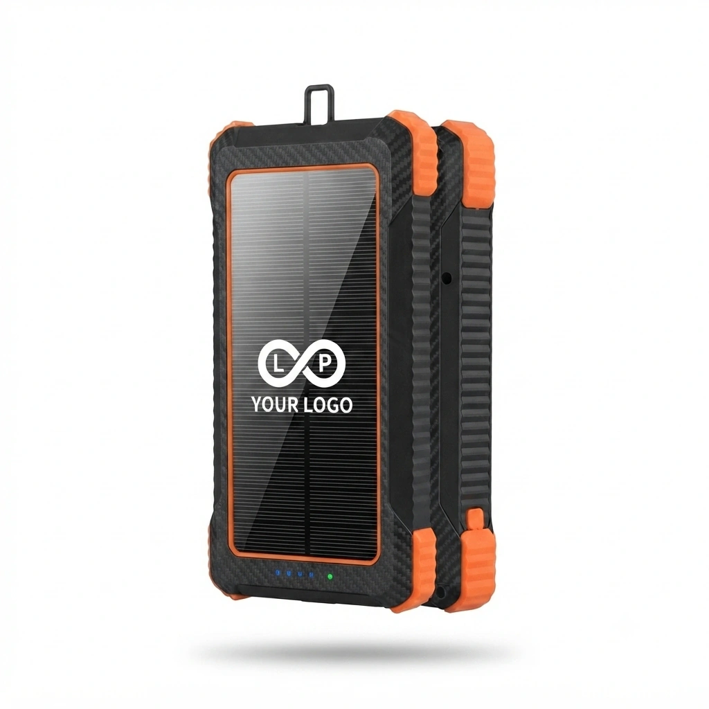 10000mAh Waterproof Solar Wireless Power Bank With LED Light