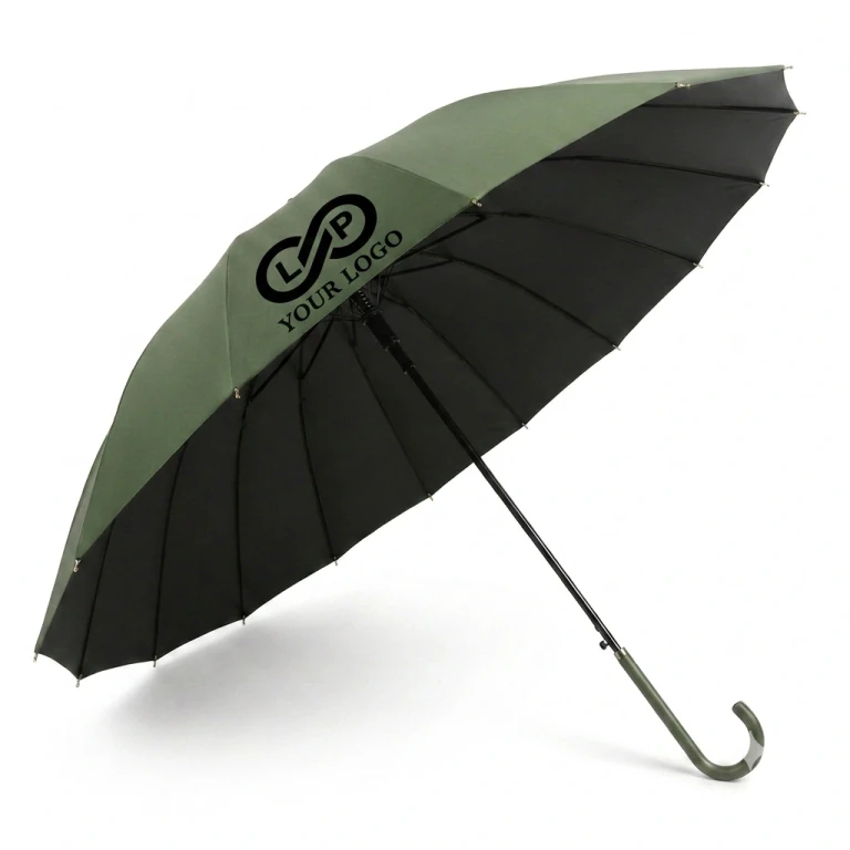 Large Classic Solid Color Auto Open Windproof UV Protection Umbrella