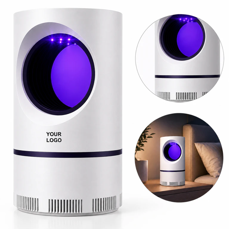 Indoor UV Mosquito Killer Lamp 360° Silent Non-Toxic Fruit Fly Trap