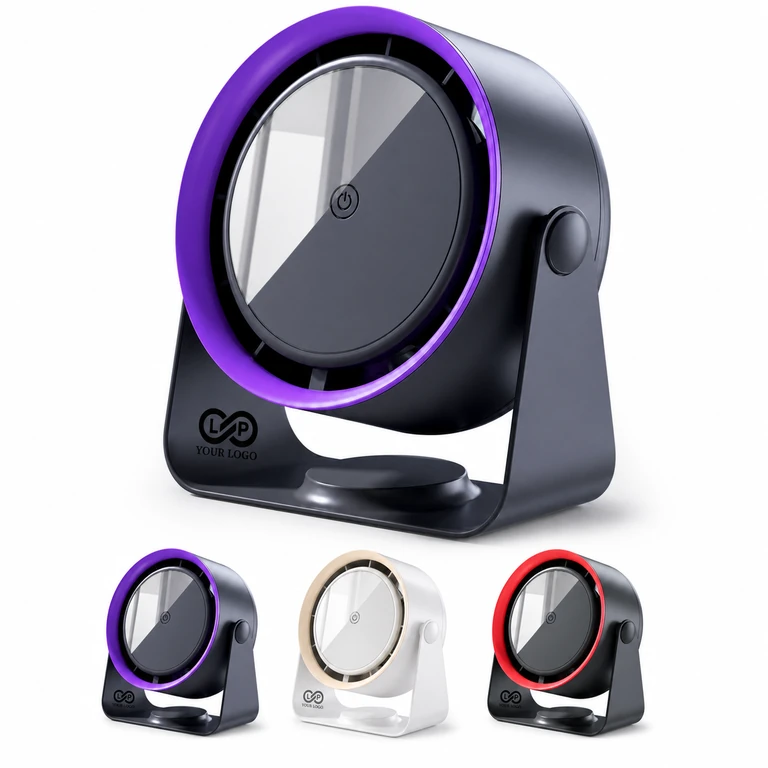 Leafless 5-speed Super Wind USB Rechargeable Travel Desk Fan
