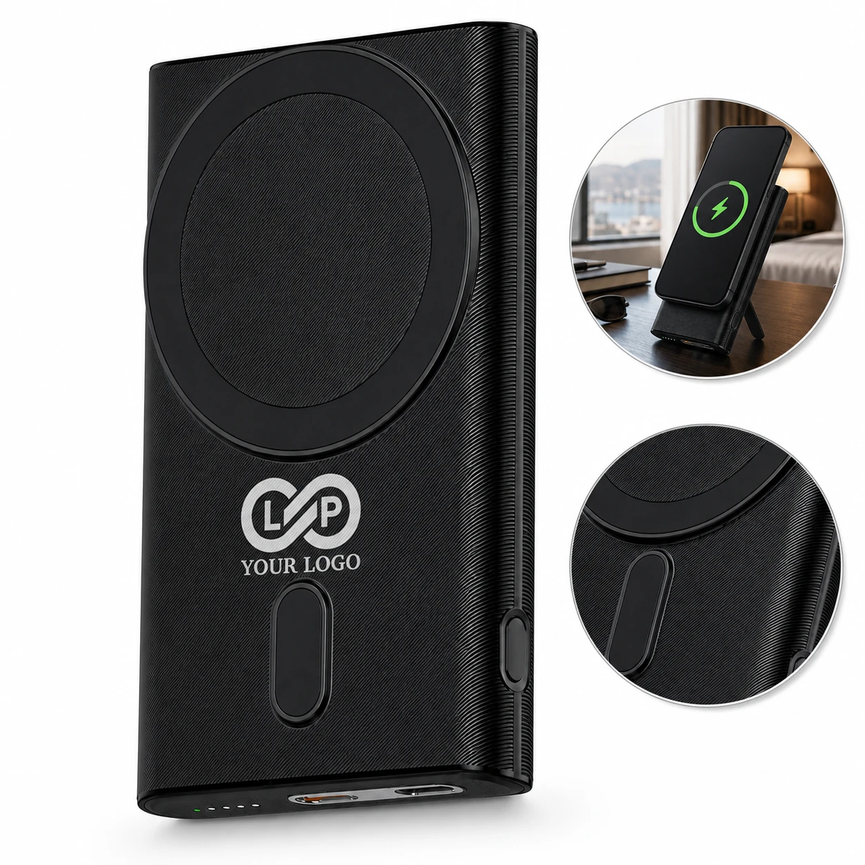 10000mAh Foldable Magnetic Wireless Power Bank Stand 20W Charging