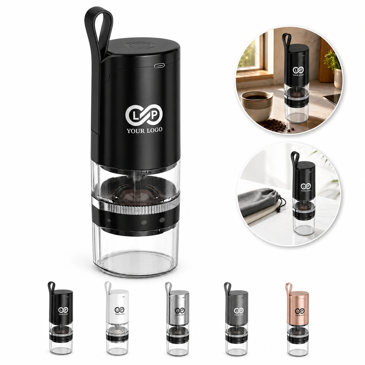Portable Household Small Electric Coffee Bean Grinder