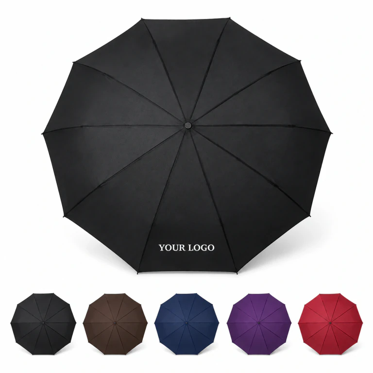 Automatic Folding Windproof Steel Reinforced Compact Umbrella