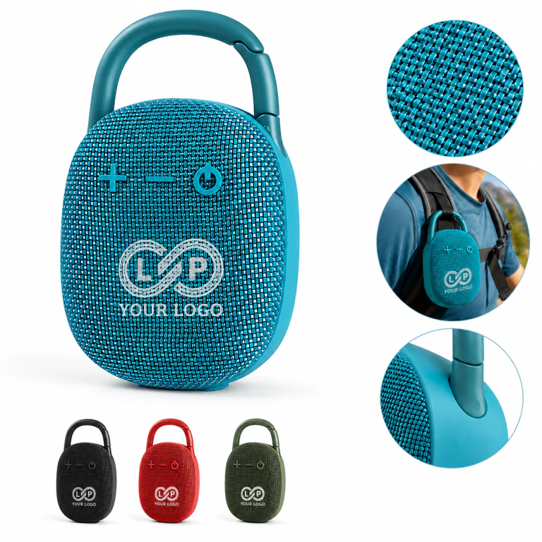 Outdoor Portable Waterproof Bluetooth Speaker with Carabiner
