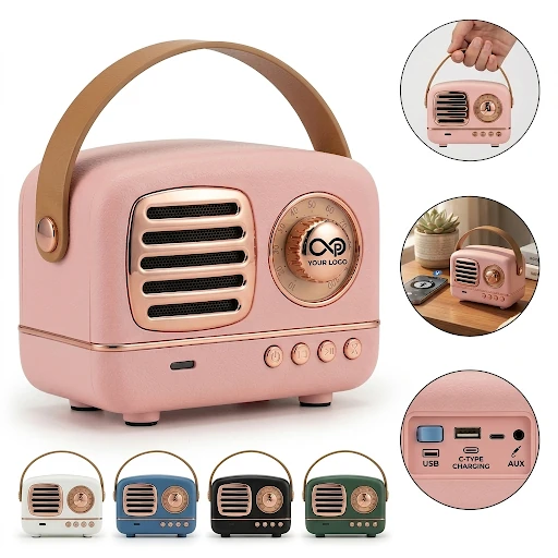 Portable Mini Versatile Playback Vintage Bluetooth Speaker