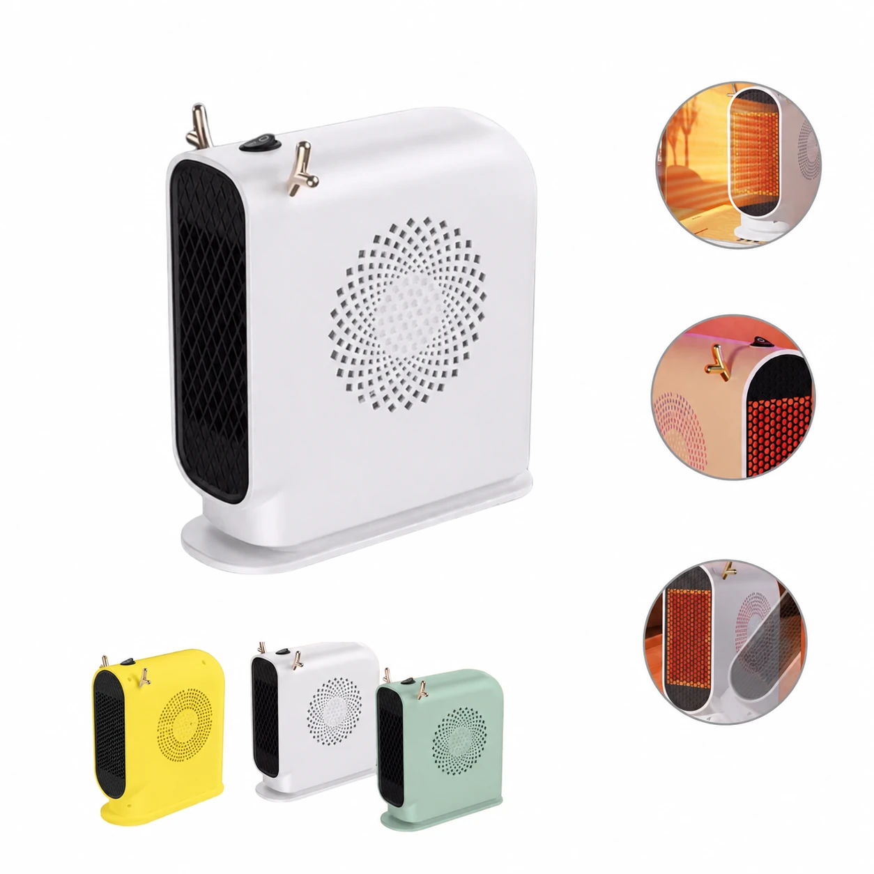 110V Desk Silent Fast Heating Electric Heater for Student Dorm Room