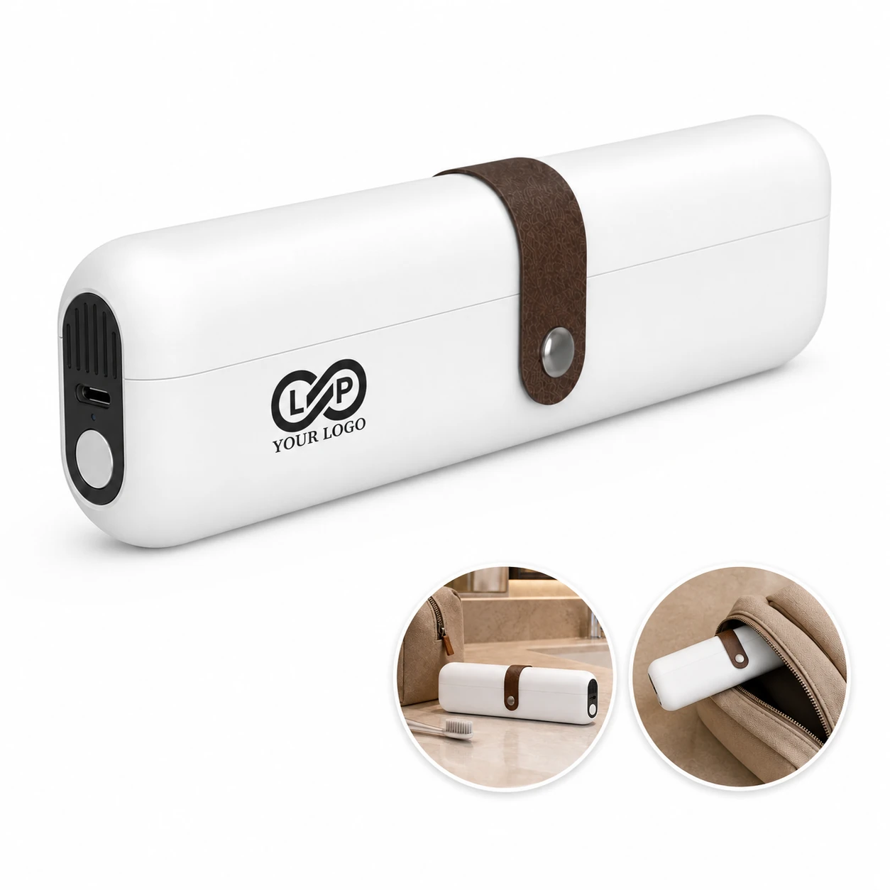 Portable UV-C Toothbrush Sterilizer Travel Antibacterial Holder