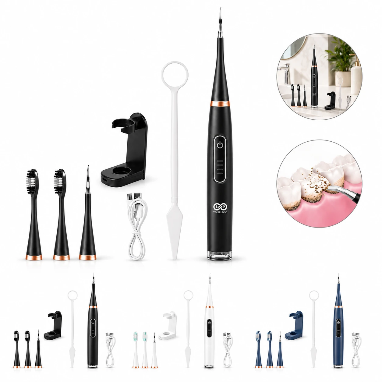 Ultrasonic Toothbrush Tartar Removal Home Teeth Cleaner