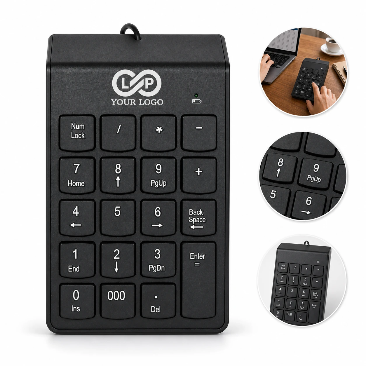 Durable Bluetooth Wireless Wired Numeric Keypad Keyboard