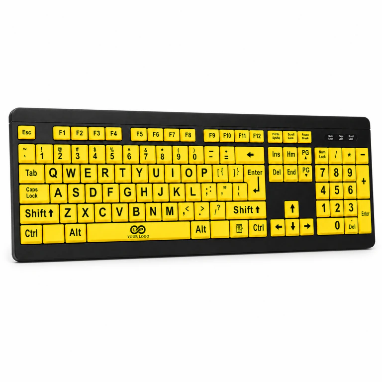 Bold Large Character Wireless Keyboard for Elderly and Special Groups