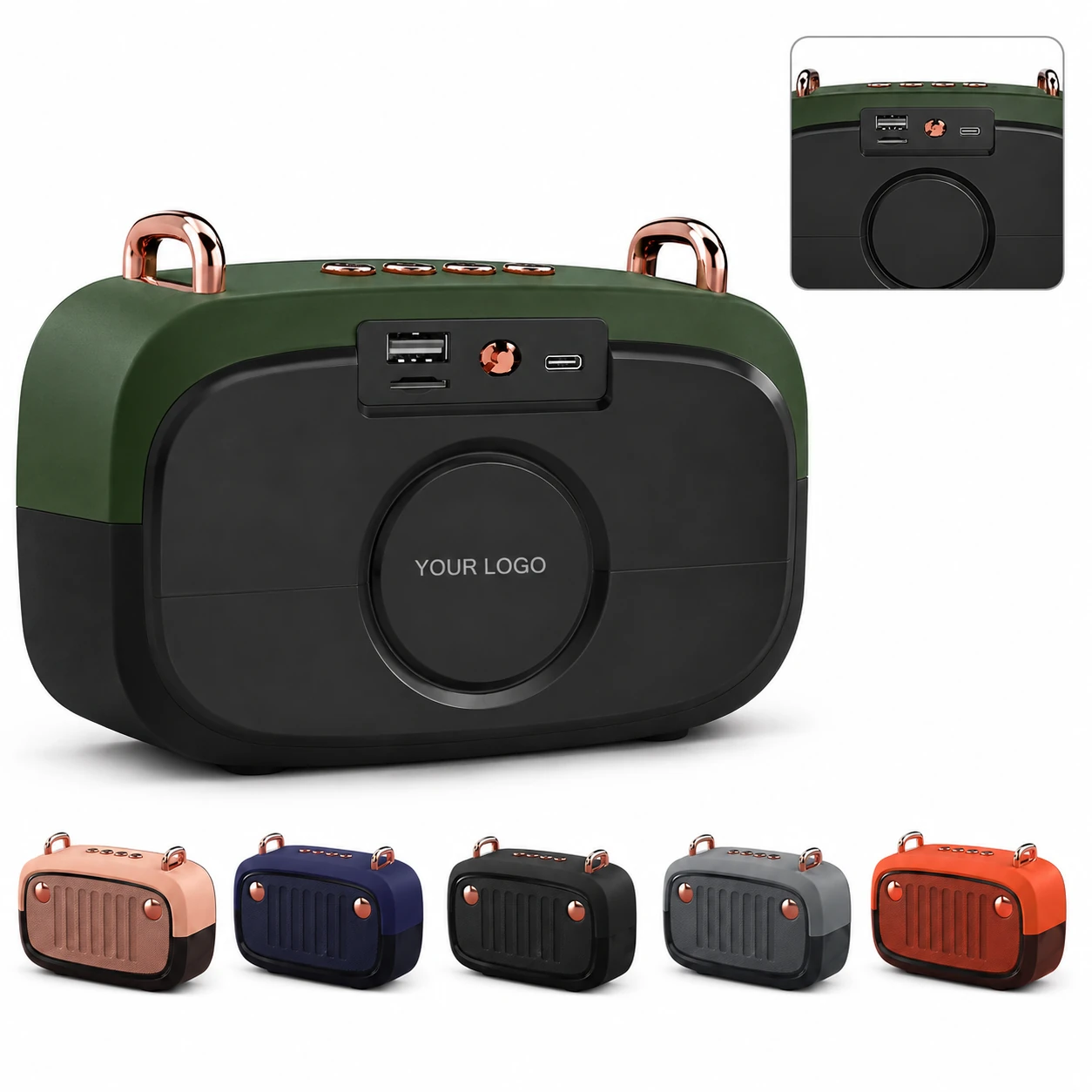Portable Mini Desktop Bluetooth Speaker with HD Sound, Radio, Call Function