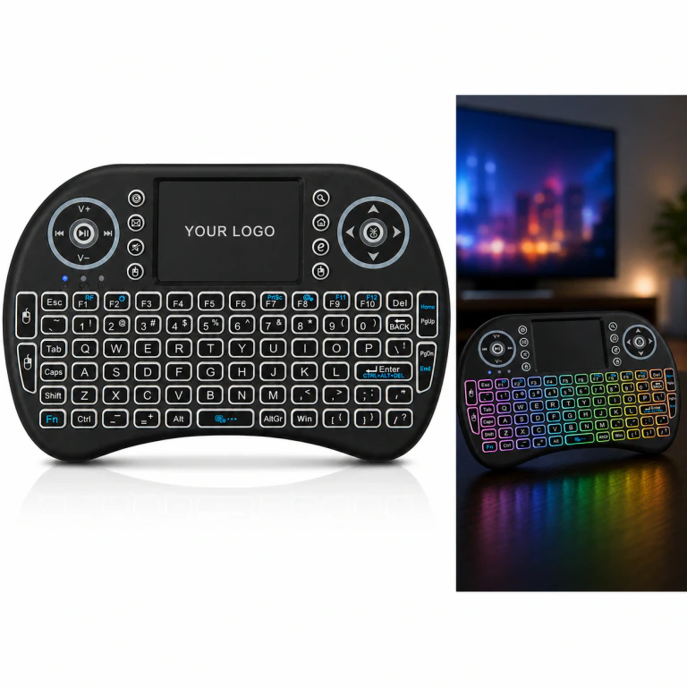 RGB Backlit Wireless Mini Touchpad Mouse Keyboard for Smart TV PC Mac
