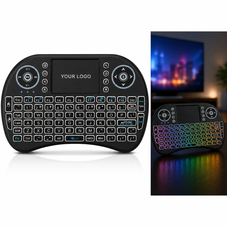 RGB Backlit Wireless Mini Touchpad Mouse Keyboard for Smart TV PC Mac