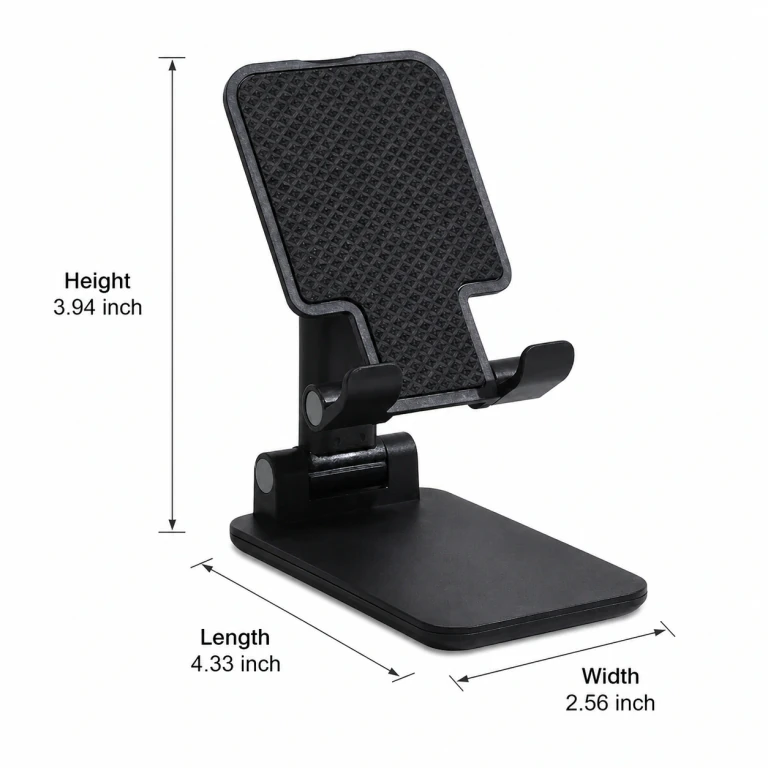 Portable Foldable Desktop Mobile Phone Stand with Adjustable Angle