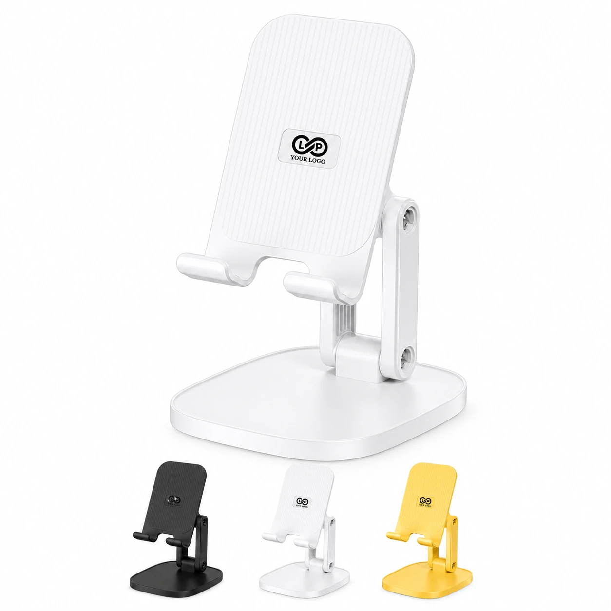 Foldable Rotating Mobile Phone Stand Adjustable Angle ABS Carbon Steel