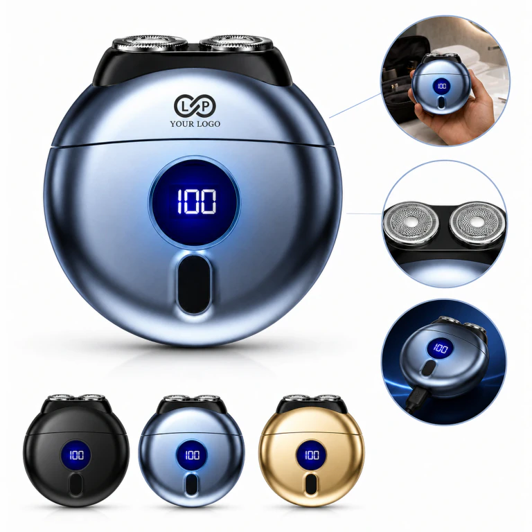 USB Rechargeable Mini Portable Silent Shaver UFO Razor for Men