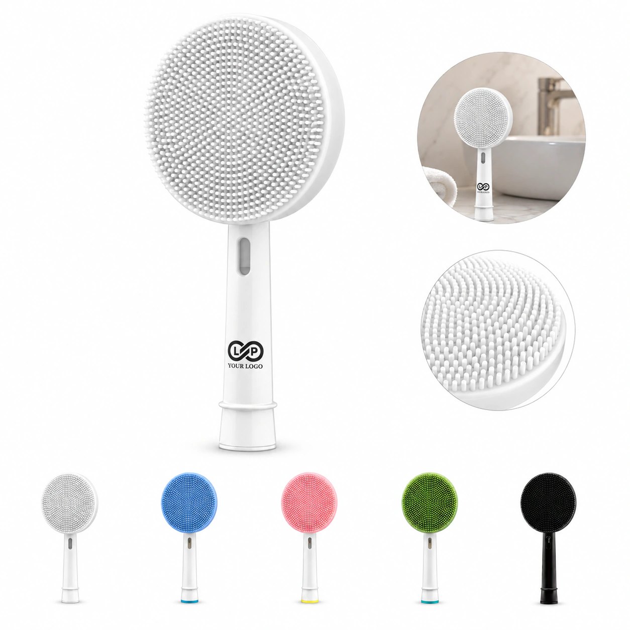 Electric Toothbrush Attachment Silicone Facial Cleansing Brush Head