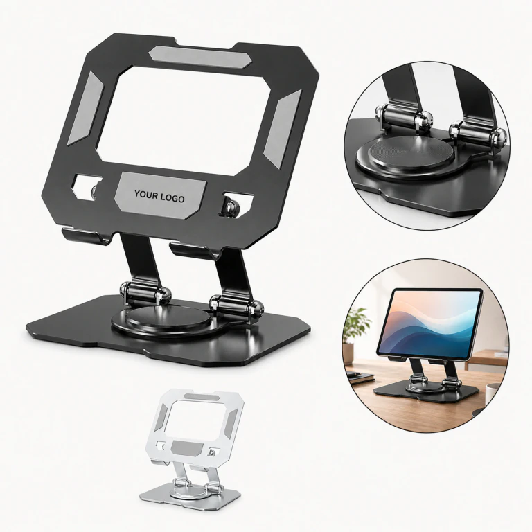 Portable Foldable Adjustable Rotating Steel Desktop Tablet Stand