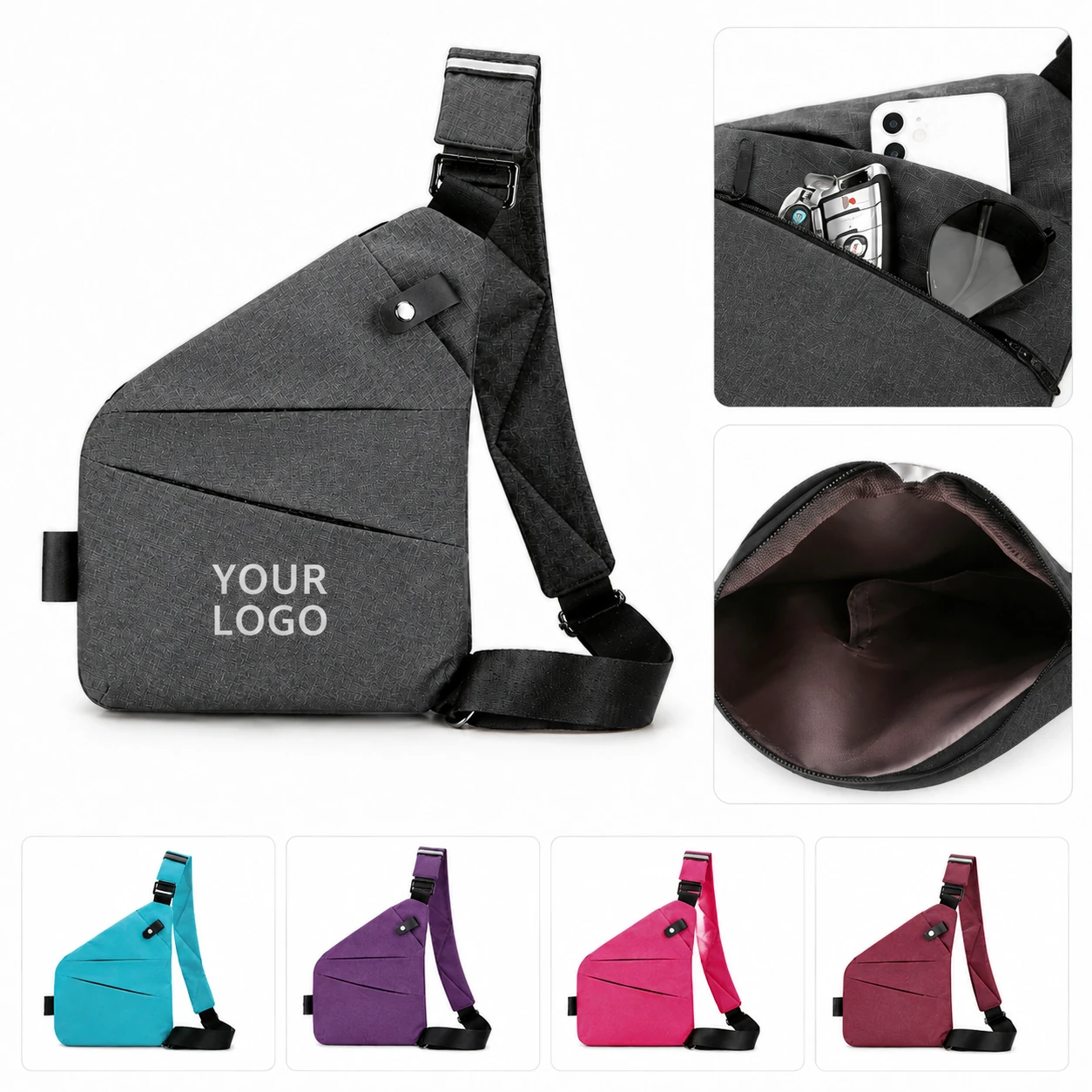 Unisex Multifunctional Travel Anti-theft Crossbody Chest Bag