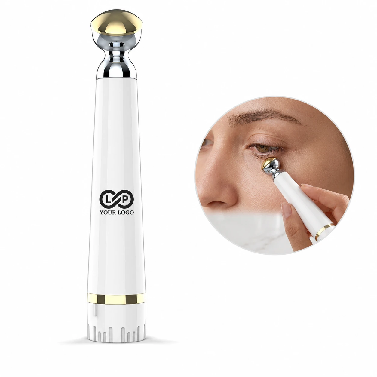 Vibrating Eye Massage Pen for Dark Circles Puffiness Serum Absorption