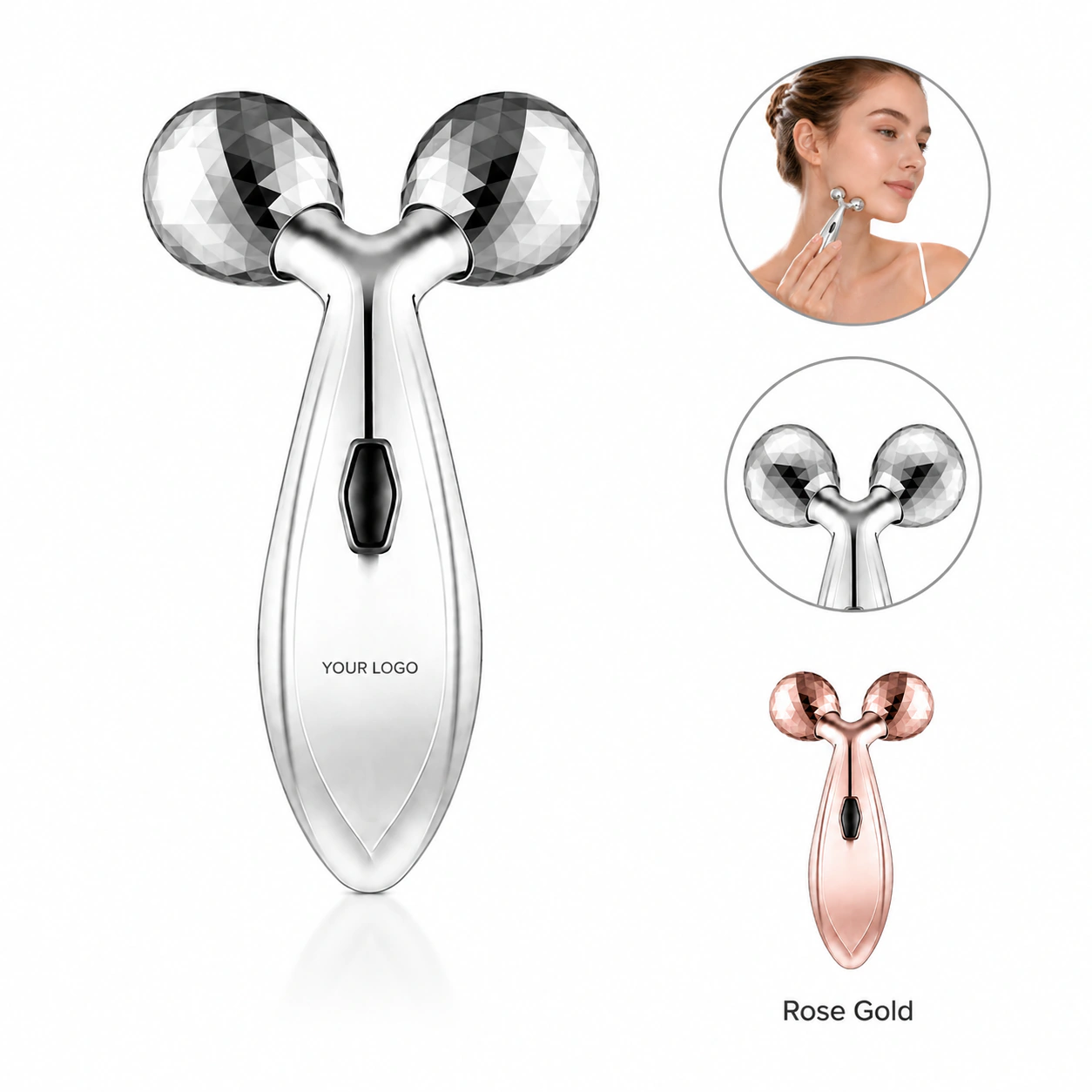 Skin-Friendly Facial Contouring Roller for Lifting and Massaging