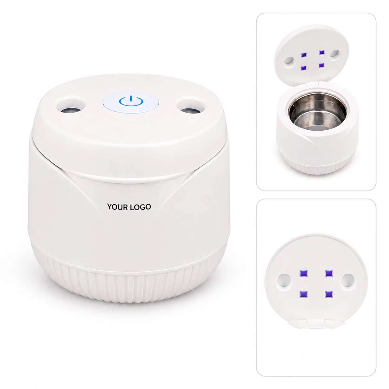 45,000Hz Ultrasonic Retainer Cleaner with 4 LED Lights, Automatic Stop