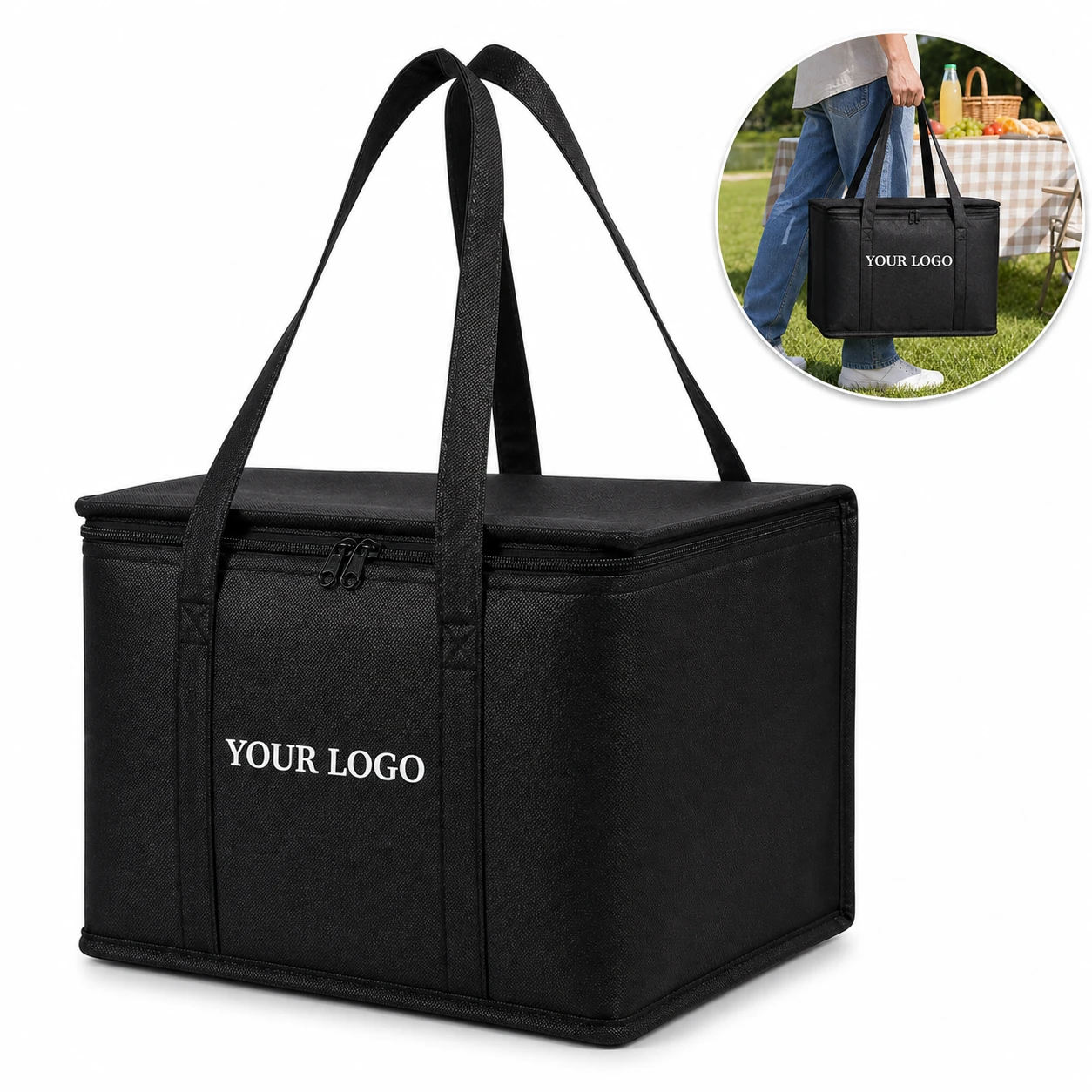 Thickened Portable Insulation Cooler Bag for Picnic Food Storage