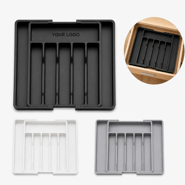 Large Storage Adjustable Cutlery Drawer Organizer