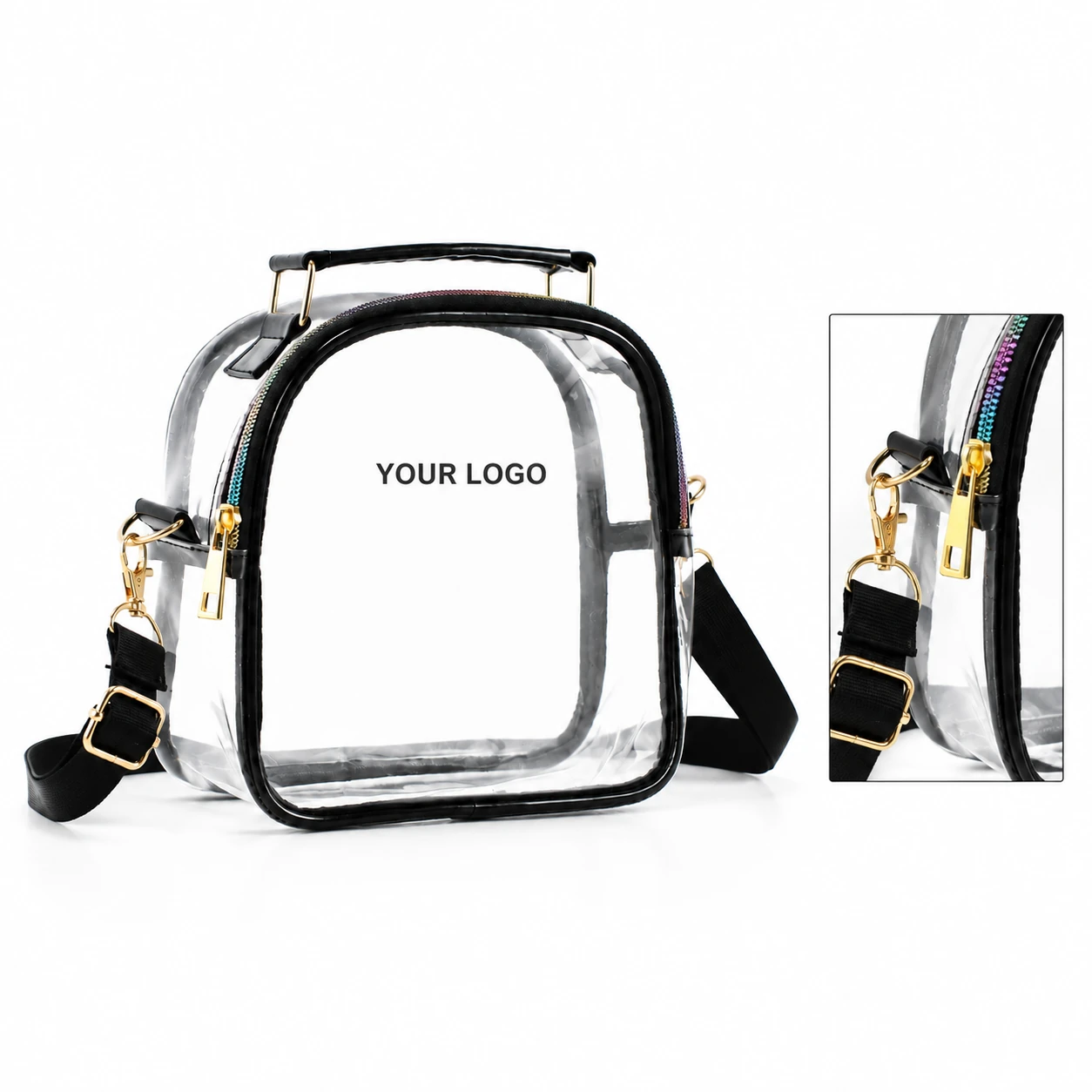 Stadium Approved Large Capacity Clear Crossbody Bag