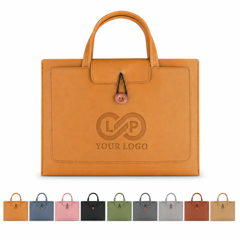 Waterproof PU Leather Work Tote Laptop Briefcase for Women 16 Inch