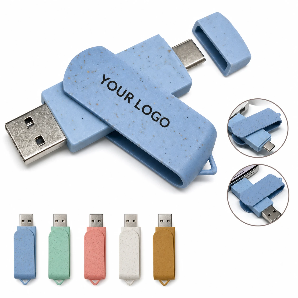 Portable 16GB USB Flash Drive with Top Cover Design for Mobile Devices