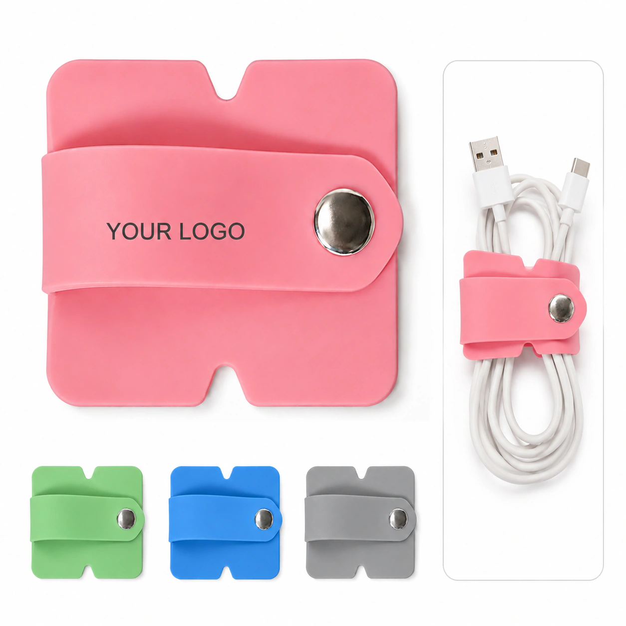 Portable Silicone Cable Winder for Earphone Cords and Data Wires