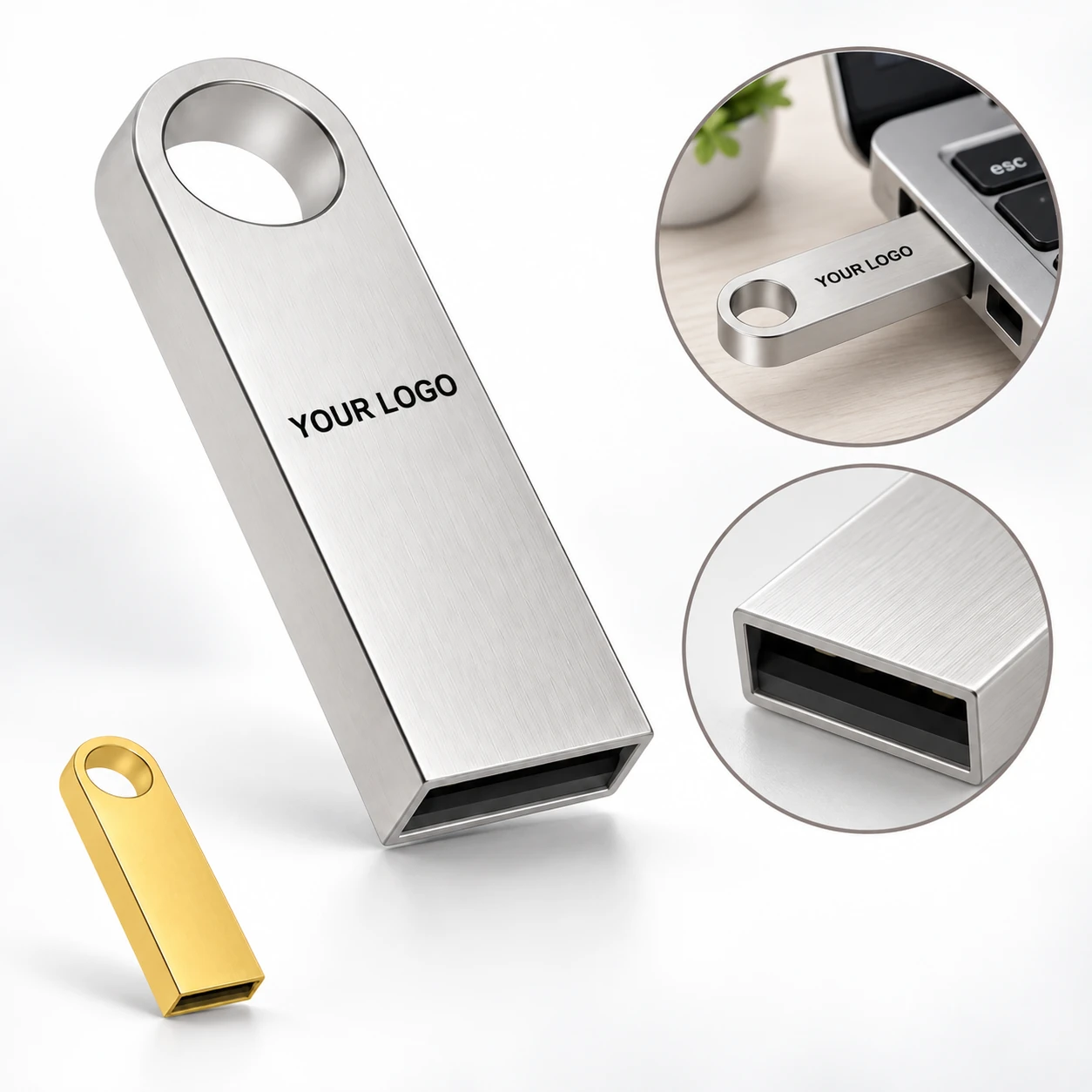 Mini Portable Customized 16GB USB Flash Drive Metal High-Speed