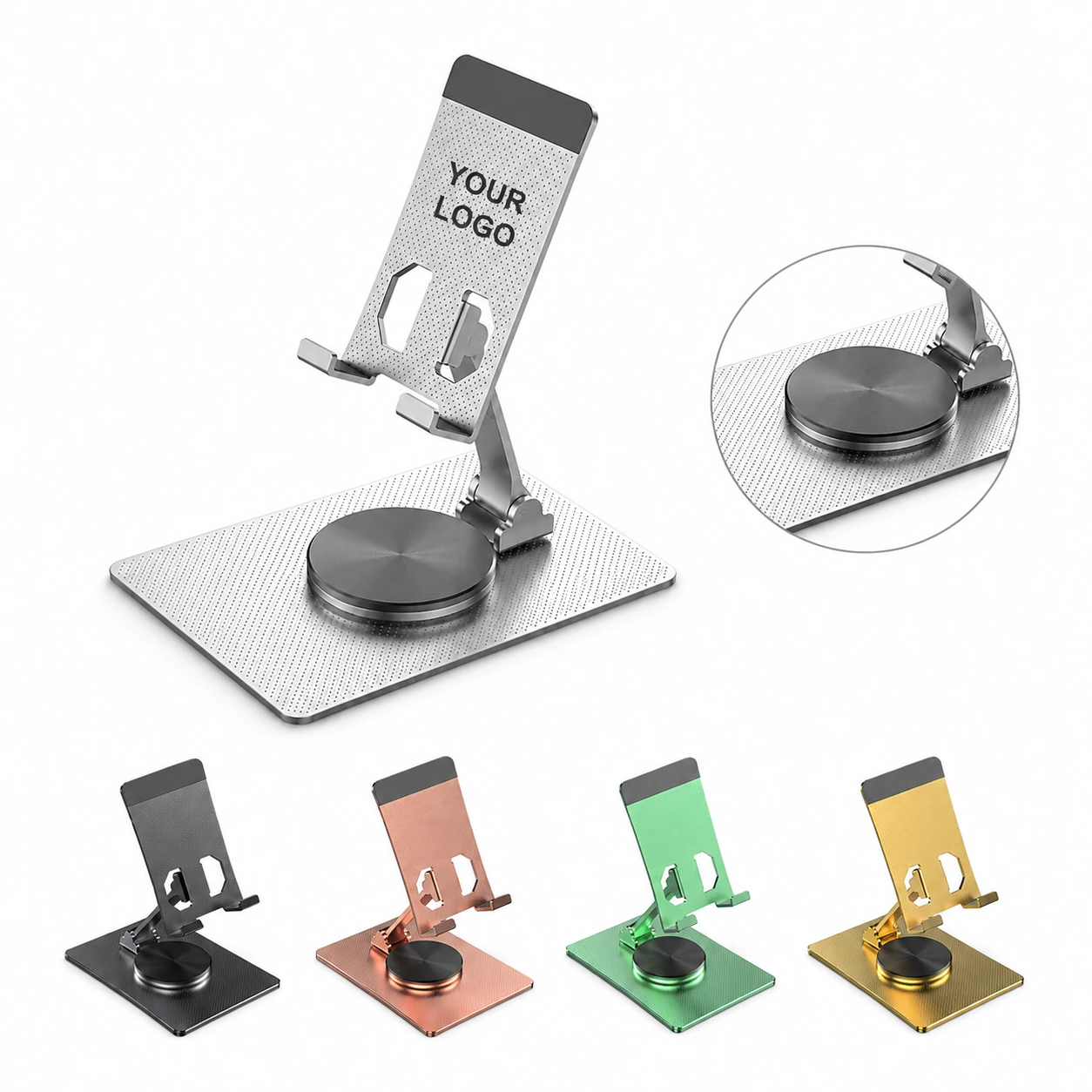 Aluminum Alloy Rotating Portable Mobile Phone Tablet Stand