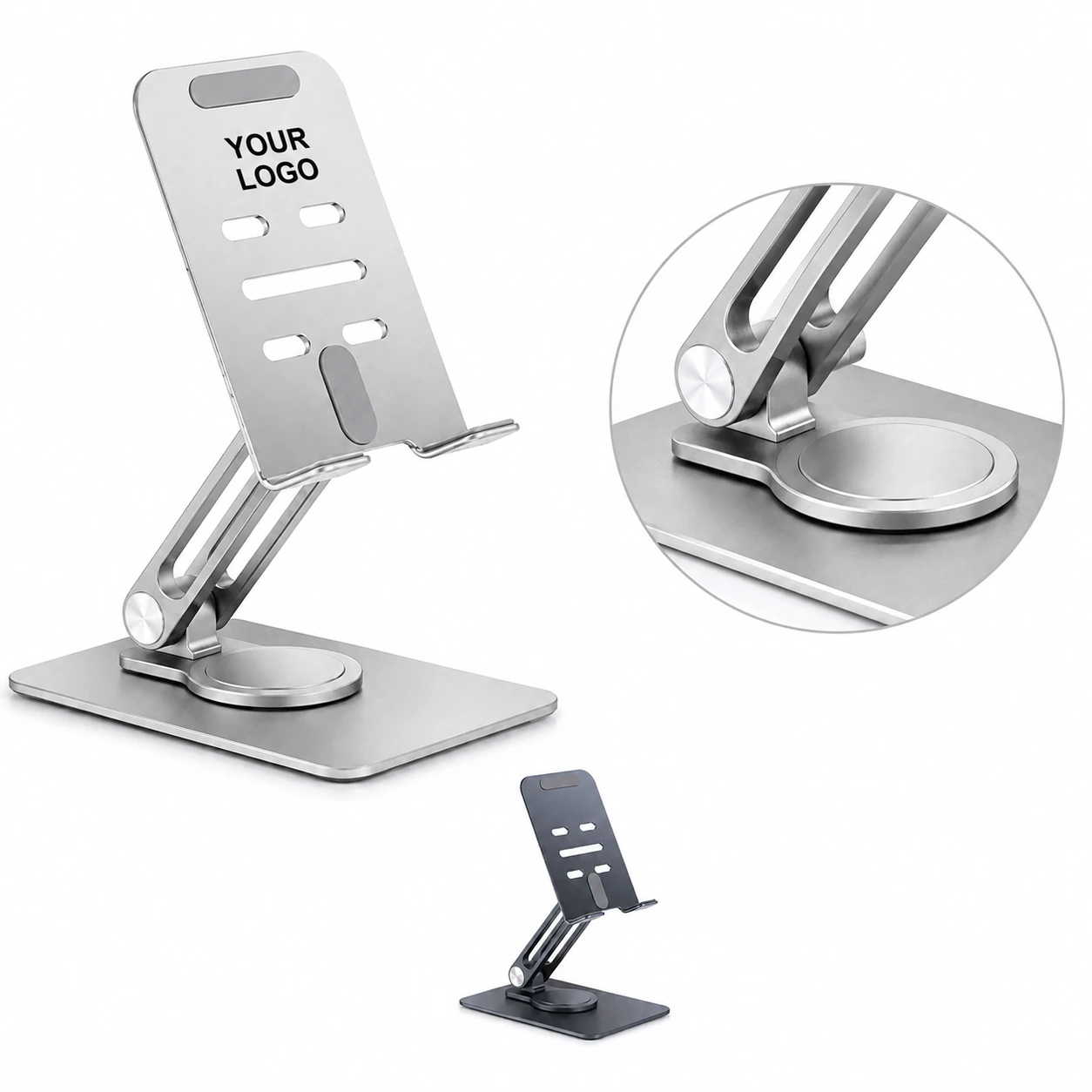 Desktop Rotatable All-Metal Lazy Folding Tablet Stand