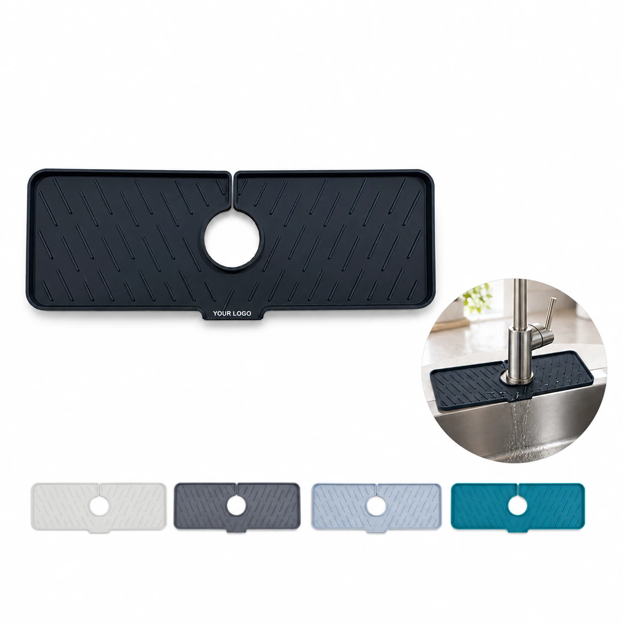 Practical Silicone Sink Splash Guard Faucet Waterproof Pad