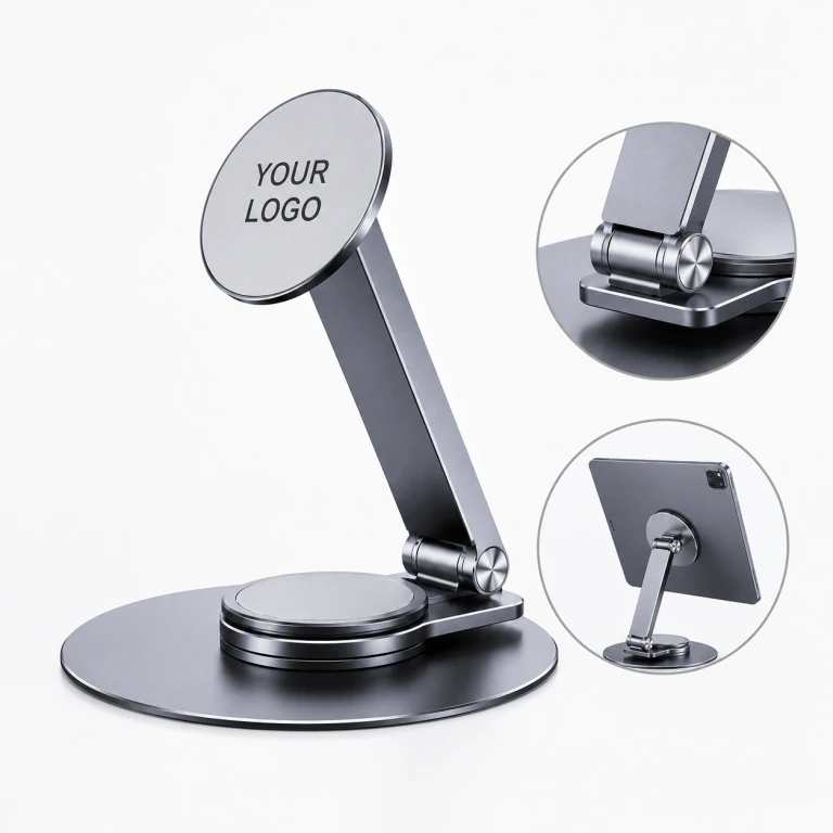 Rotating Aluminum Alloy Magnetic Mobile Phone Tablet Stand