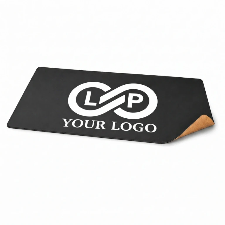 Large Cork Leather Mouse Pad with Wrist Rest Ergonomic Non-slip