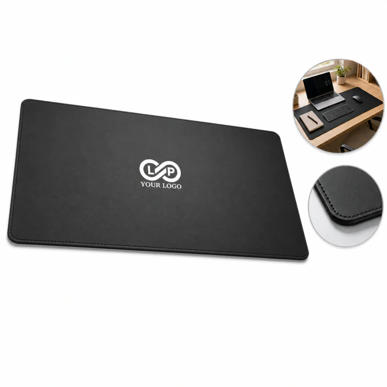 Non-slip Large Office Leather Desk Mat with Wrist Rest