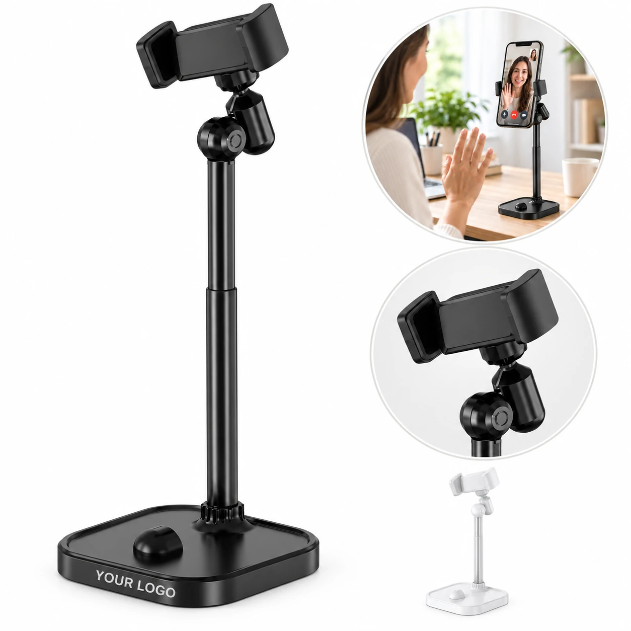 Ergonomic Steel Tablet Phone Stand for Desk Video Recording