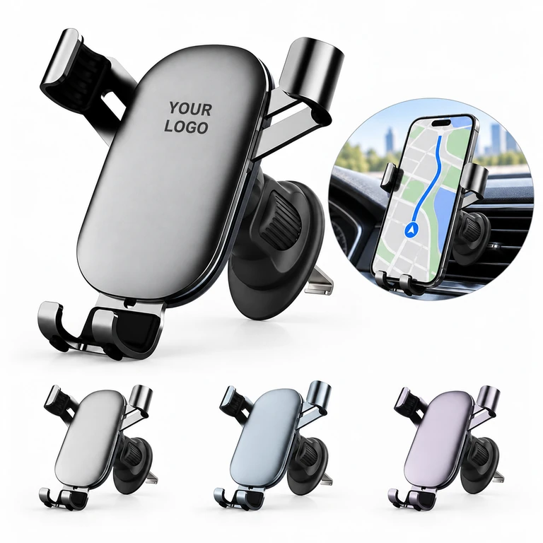 Alloy Universal Gravity Car Vent Phone Holder - Secure Seamless Driving
