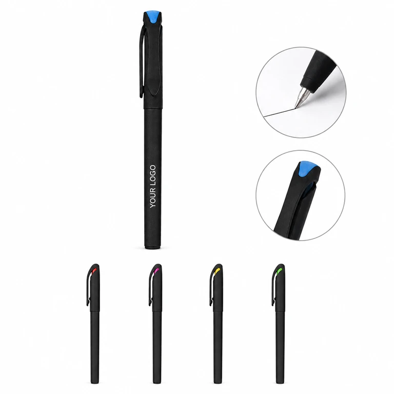 Custom Printed Promotional Gel Pens 0.7mm Tip Multiple Colors Branding