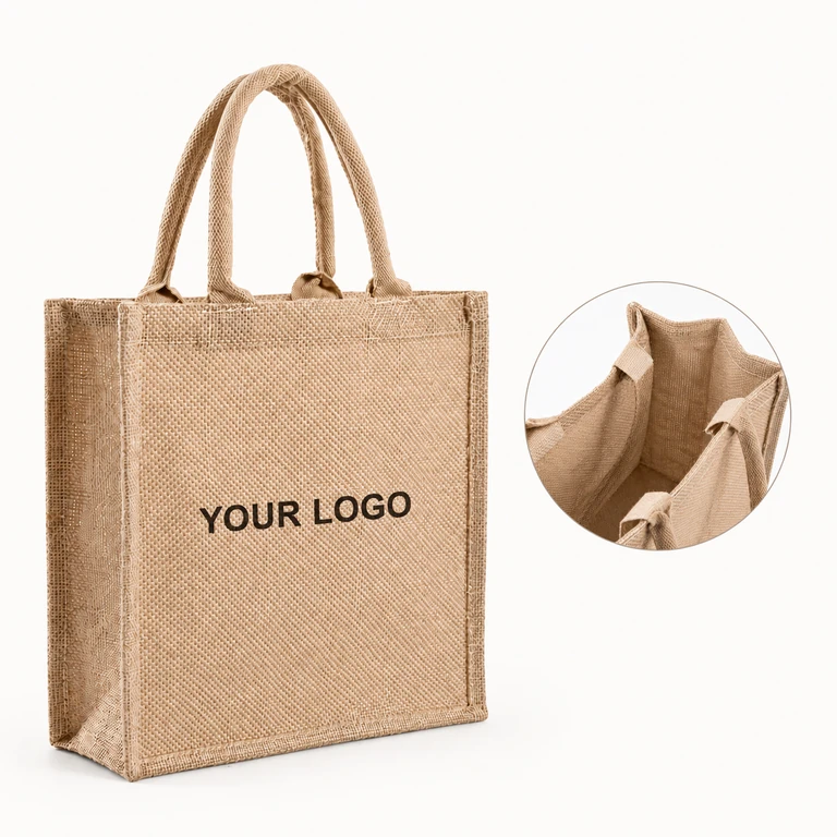 Practical Portable Multipurpose Customizable Jute Tote Bag