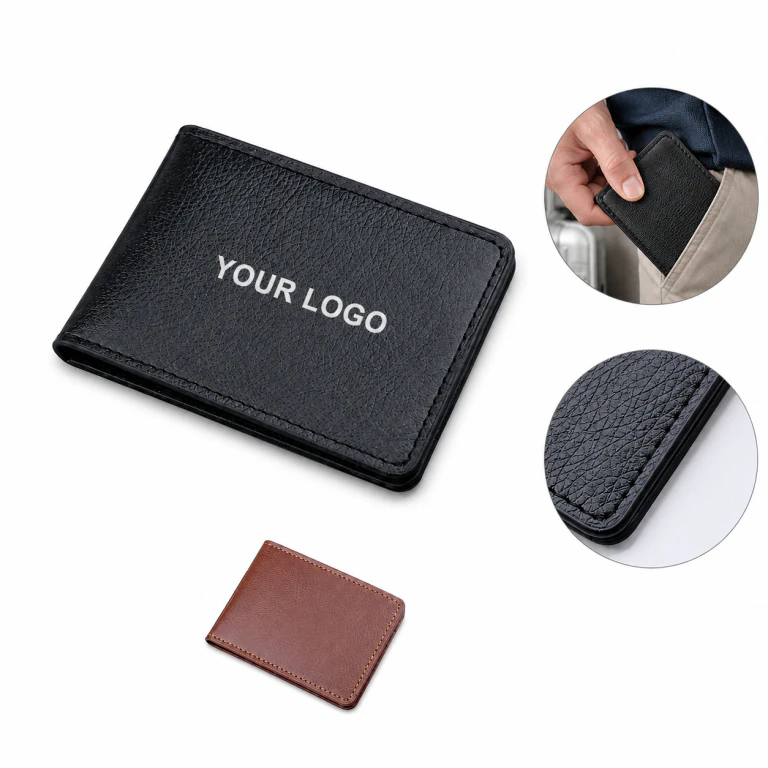 Ultra-Thin Unisex Bifold PU Leather Driver License Card Case 4 Slots